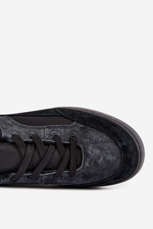 Schwarze isolierte Wildleder-Sneaker für Männer Big Star UU174118