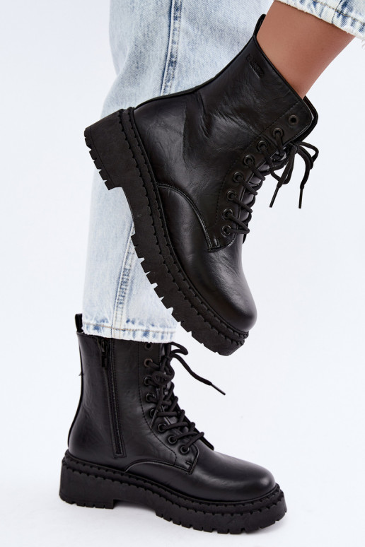 Damen-Stiefeletten Big Star UU274816 in Schwarz