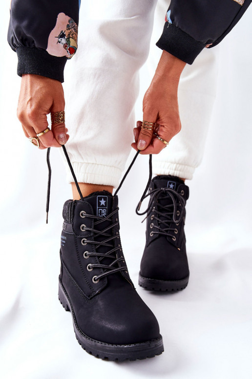 Damen schwarze Stiefeletten Grunders