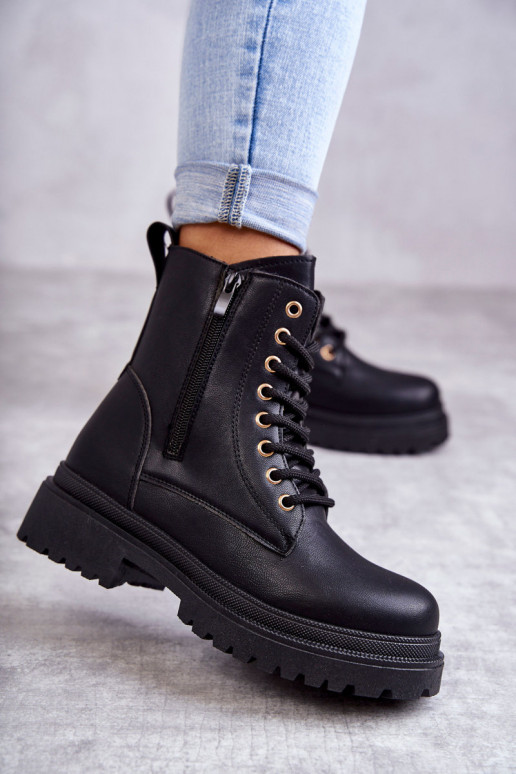 Damen isolierte schwarze Stiefeletten Dorchen
