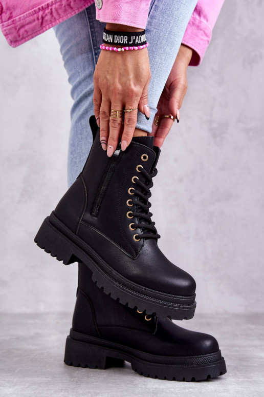 Damen isolierte schwarze Stiefeletten Dorchen