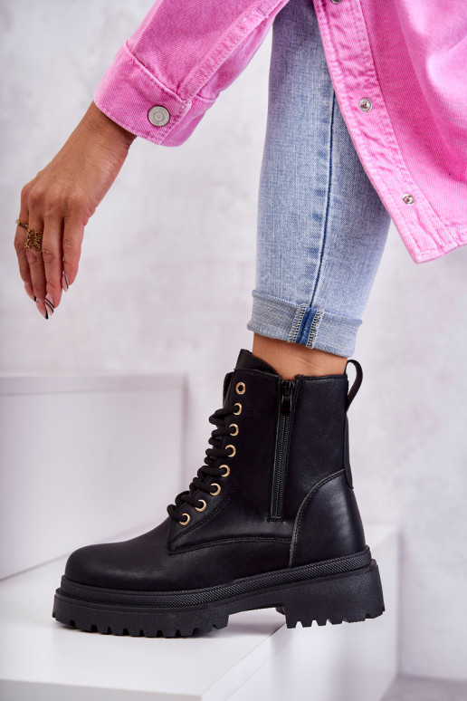 Damen isolierte schwarze Stiefeletten Dorchen