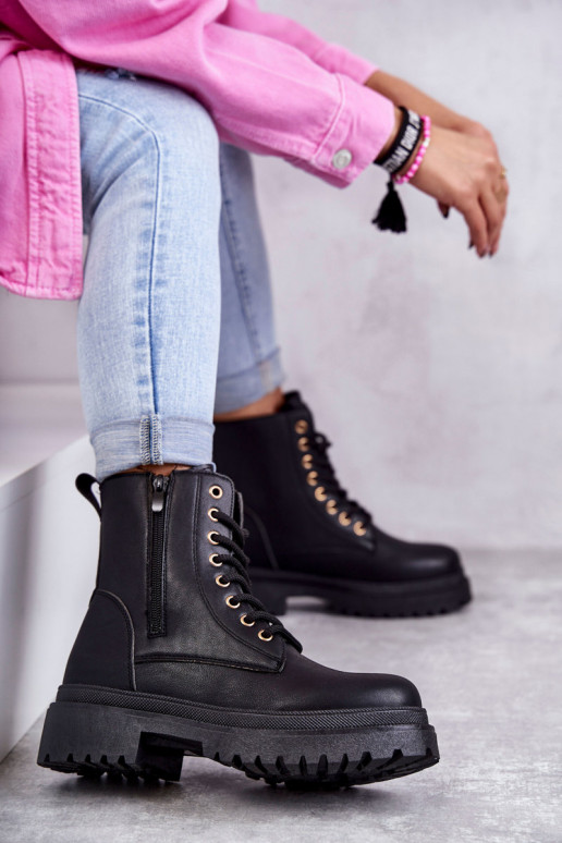 Damen isolierte schwarze Stiefeletten Dorchen