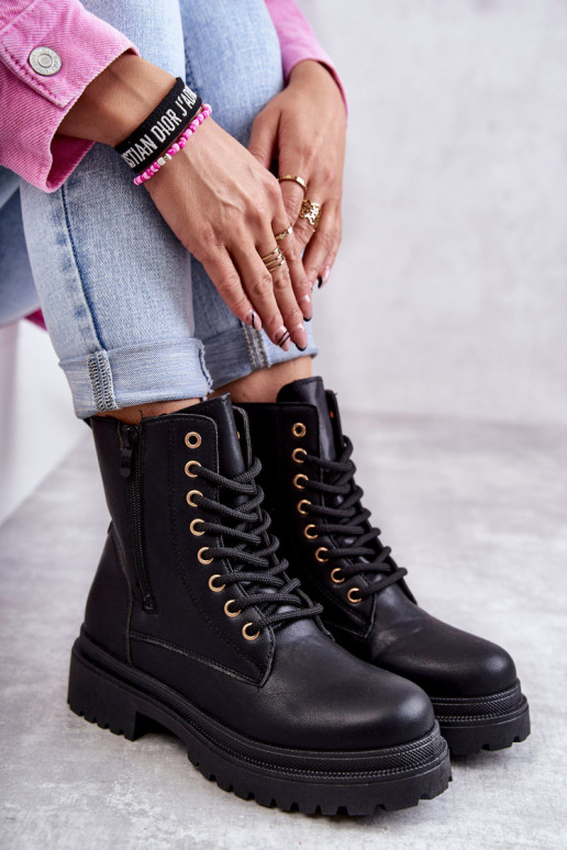 Damen isolierte schwarze Stiefeletten Dorchen