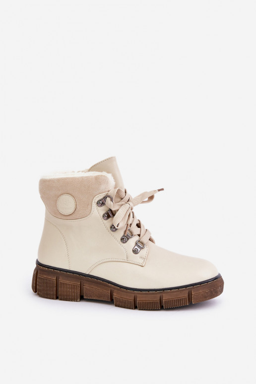 Damen isolierte sandfarbene Stiefeletten Mevanisa