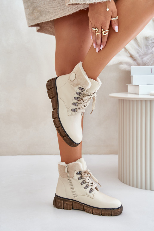 Damen isolierte sandfarbene Stiefeletten Mevanisa