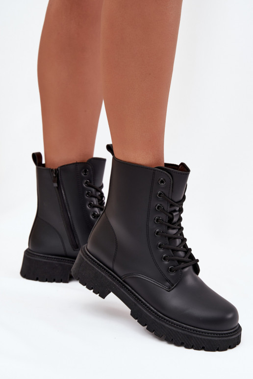 Damen isolierte schwarze Arbeitsstiefeletten Tavera