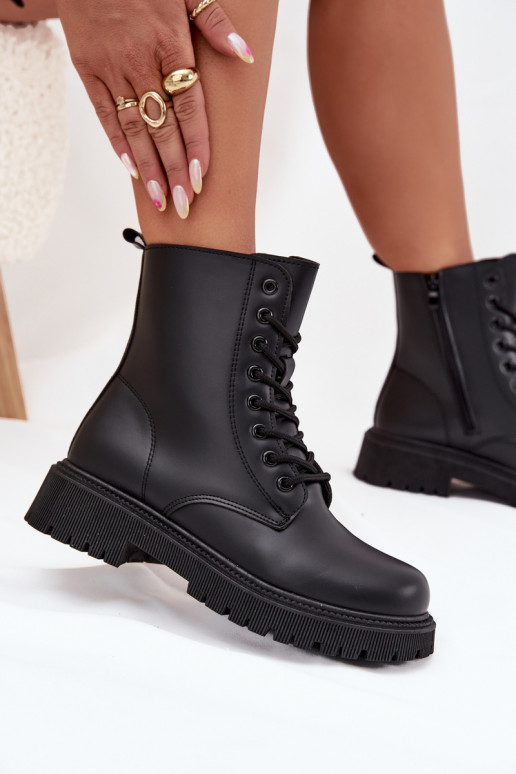 Damen isolierte schwarze Arbeitsstiefeletten Tavera