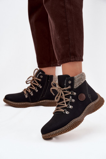 Damen isolierte schwarze Stiefeletten Zenaya 2