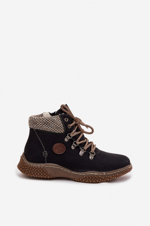 Damen isolierte schwarze Stiefeletten Zenaya