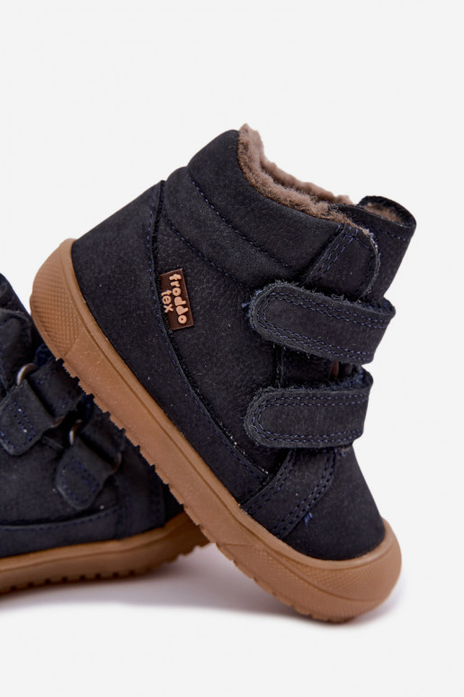 Leder Kinder Winterstiefel Froddo G2110138 dunkelblau