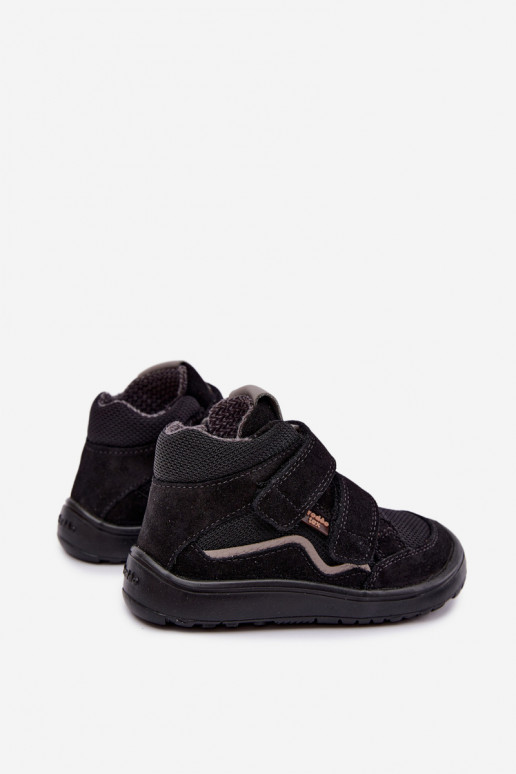 Wildleder Kinder Schuhe Barefoot Froddo G3110266-20 schwarz