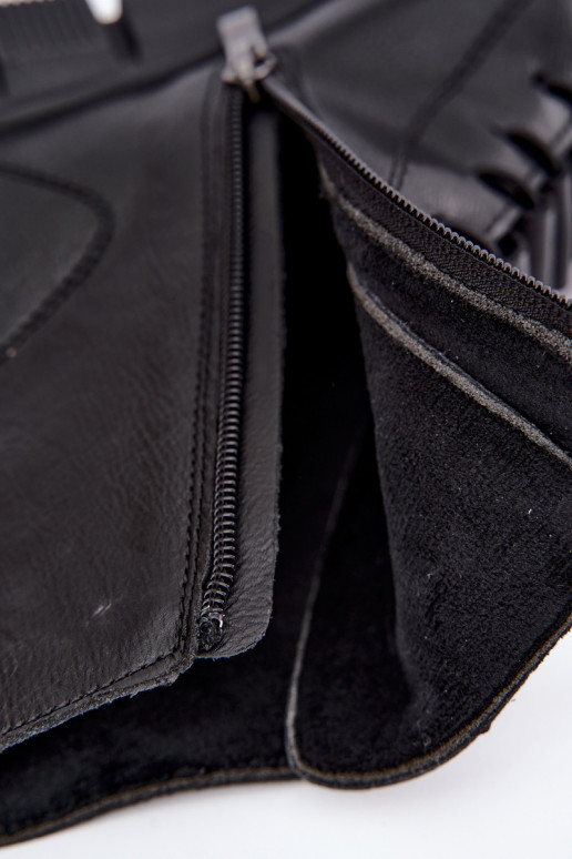 Wärmende Damenstiefeletten aus Kunstleder schwarz Savelia