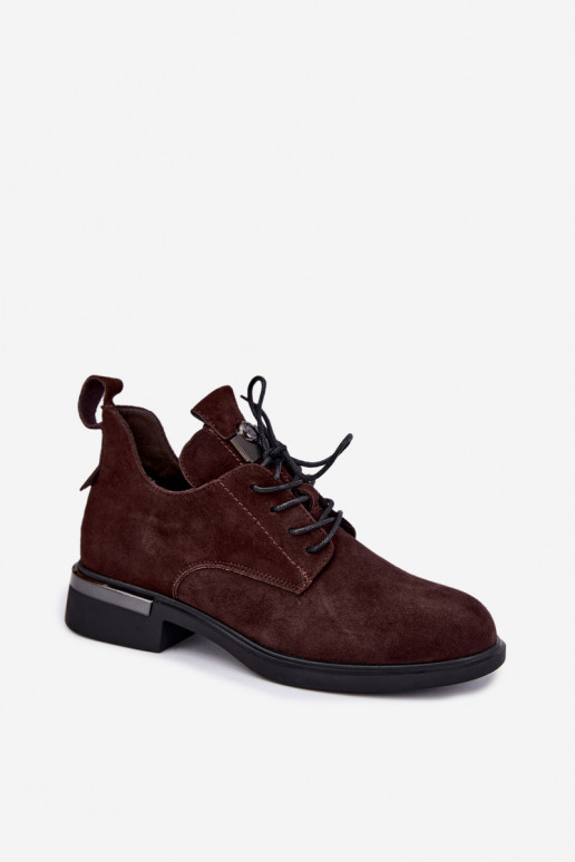 Faux-Suede Stiefeletten Vinceza 89151 in Schokoladenfarbe