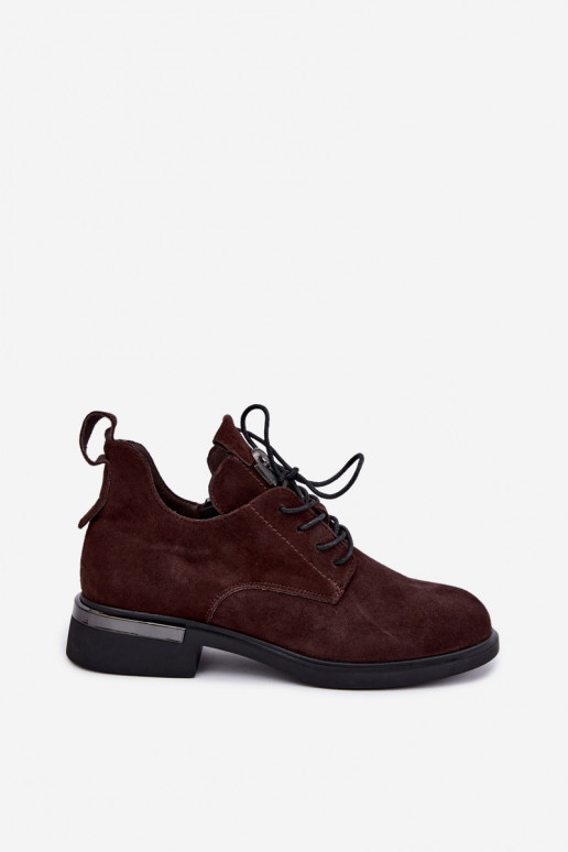 Faux-Suede Stiefeletten Vinceza 89151 in Schokoladenfarbe