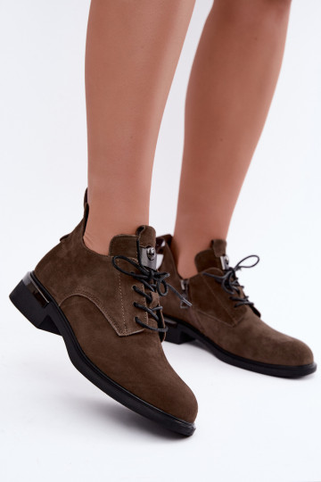 Stiefel SchuhZuerk FemininErmöglichtturalnego aus INildlederu Vinceza 89151 Khaki-Farbe