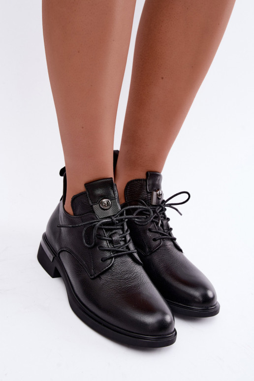 Leder Stiefeletten Vinceza 89151 in schwarzer Farbe