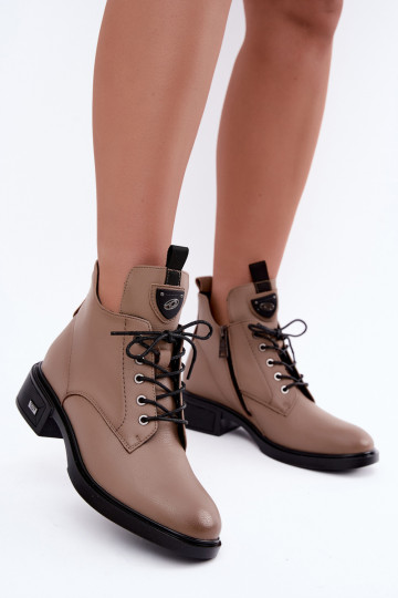 Haut Stiefel mit Ornamenten Ermöglicht Języku sich Zuarm laufen Vinceza 133145 Beige