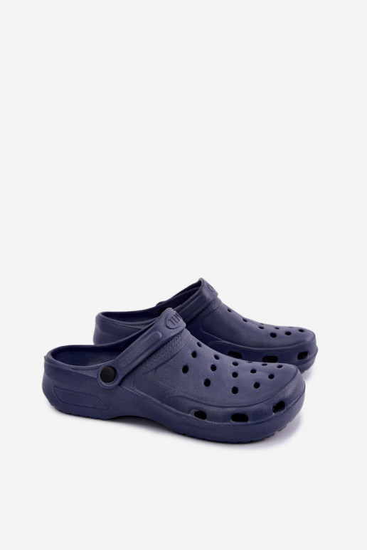 Dunkelblaue leichte Herren-Slipper Adriah