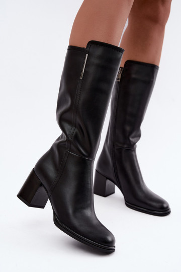 Haut Damenstiefel mit Absätzen sich Zuarm laufen Vinceza 67053 schZuarze Farbe 2
