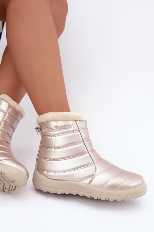 Damen gefütterte Schneestiefel in Sandfarbe Mezyss