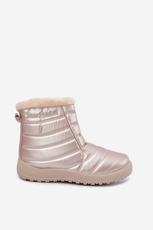 Damen gefütterte Schneestiefel in Sandfarbe Mezyss
