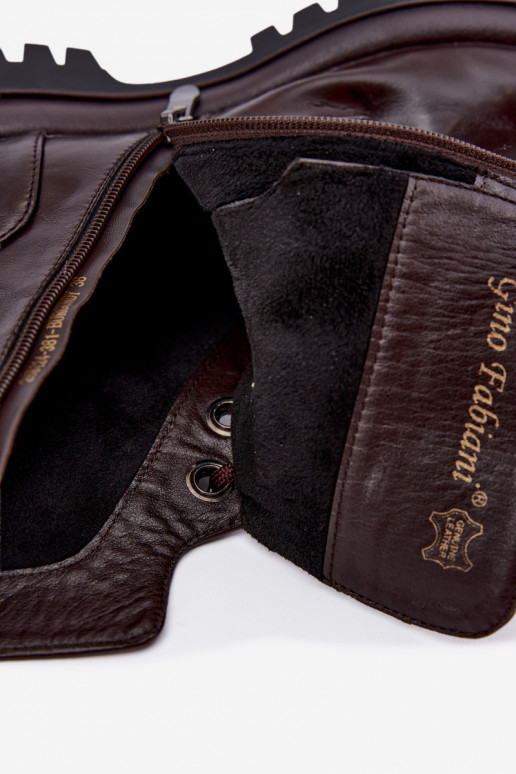 Stiefeletten aus Kunstleder für Damen, gefüttert, burgunderfarben, für die Arbeit Amarelle