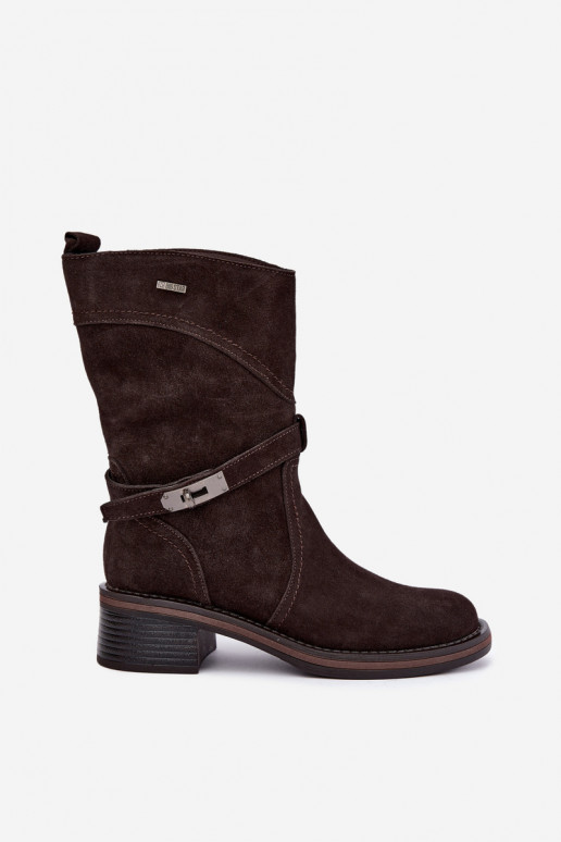 Isolierte Damen Stiefeletten Big Star UU274609 in Schokoladenfarbe