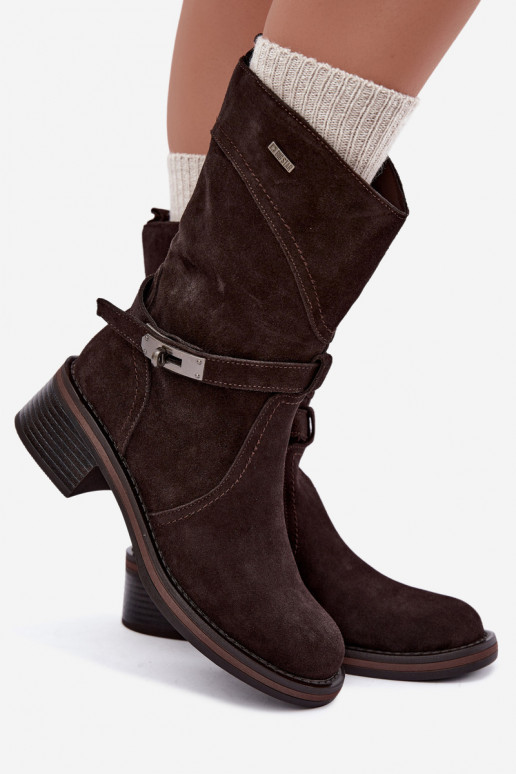 Isolierte Damen Stiefeletten Big Star UU274609 in Schokoladenfarbe
