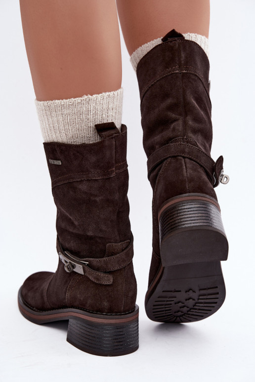 Isolierte Damen Stiefeletten Big Star UU274609 in Schokoladenfarbe