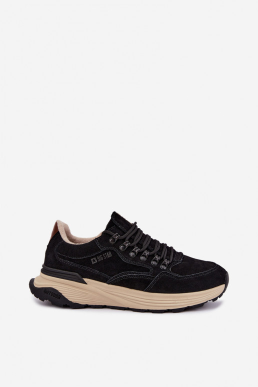 Herren-Sneaker aus Wildleder Big Star OO174321 schwarz