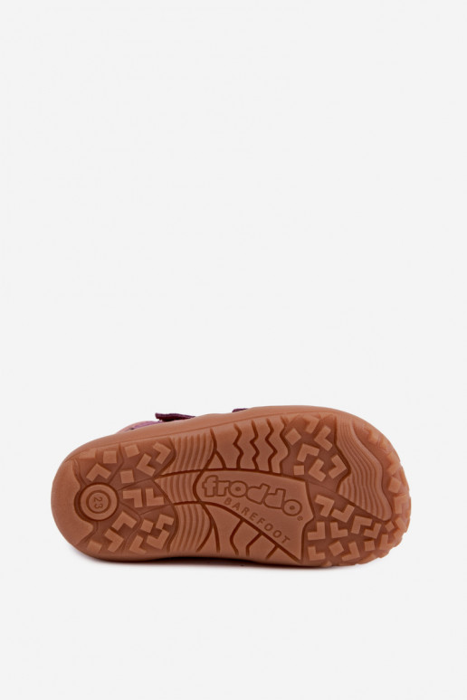 Kinder-Schuhe aus Kunstveloursleder Barefoot FRODDO G3110285-12 lila