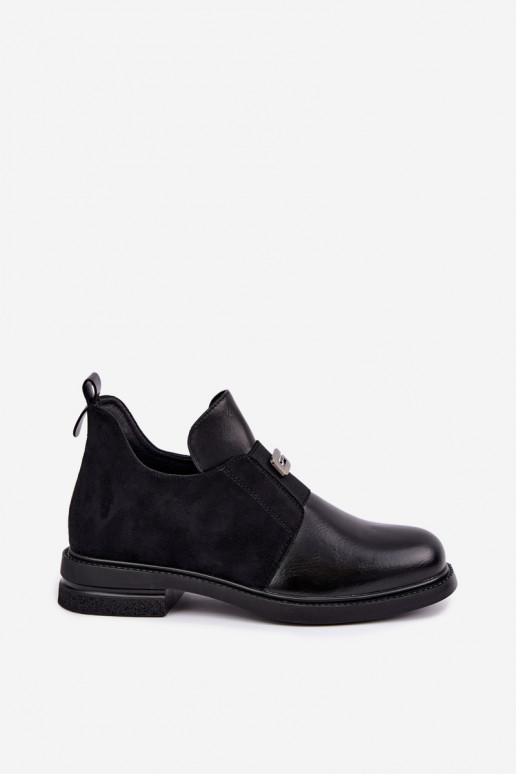Damenstiefeletten mit breitem Absatz und Schlupfdesign Vinceza 58679 schwarz