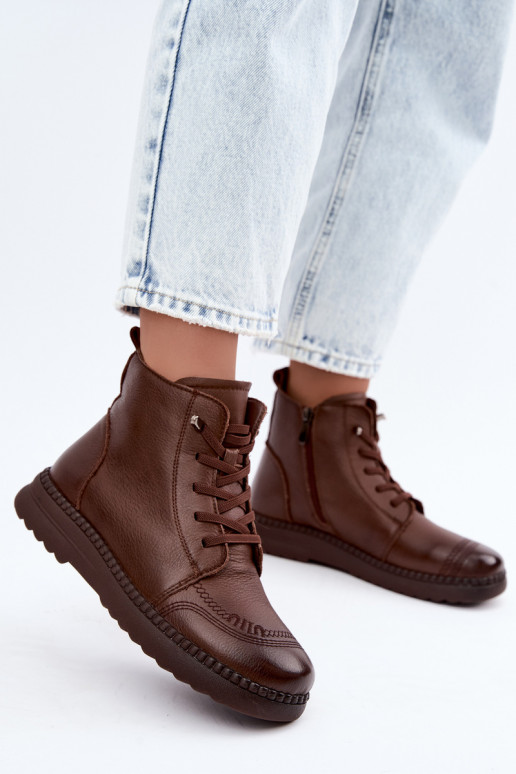 Wärmende Damenstiefeletten Vinceza 107249 braun