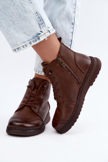 Wärmende Damenstiefeletten Vinceza 107249 braun 2