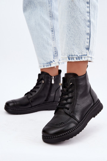 Wärmende Damenstiefeletten Vinceza 107249 schwarz 2