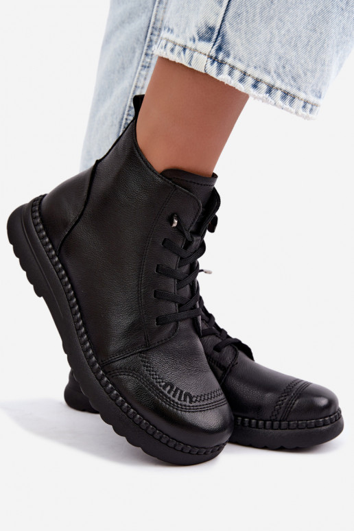 Wärmende Damenstiefeletten Vinceza 107249 schwarz