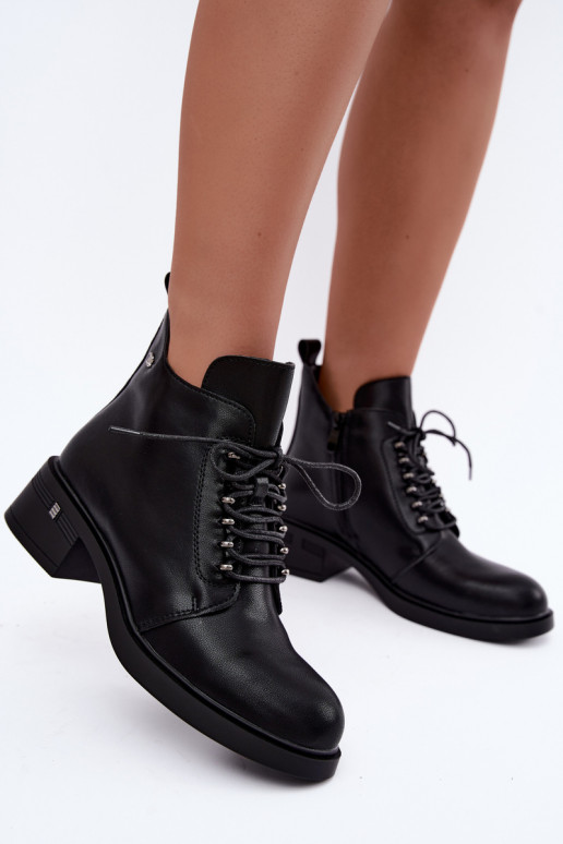 Wärmende Stiefeletten aus Kunstleder Klocke T.Sokolski Z26-288 schwarz