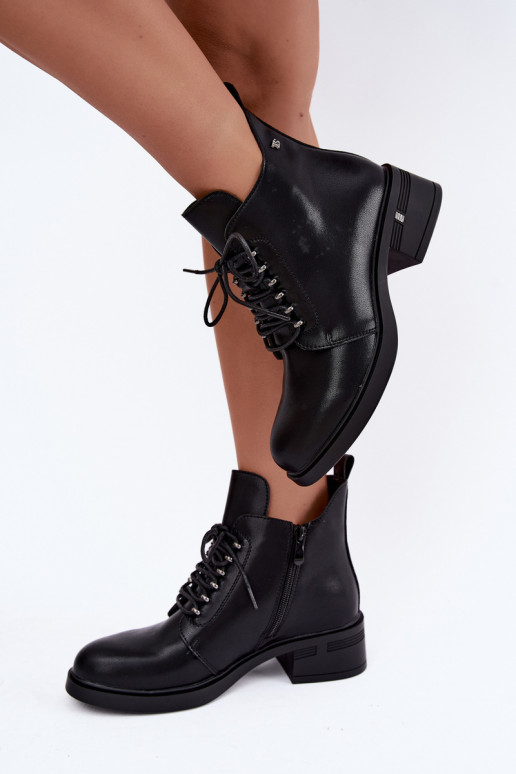 Wärmende Stiefeletten aus Kunstleder Klocke T.Sokolski Z26-288 schwarz