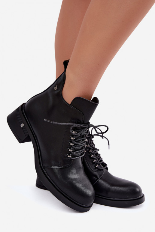 Wärmende Stiefeletten aus Kunstleder Klocke T.Sokolski Z26-288 schwarz