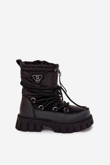 Schwarze Kinder Schneestiefel Adelisse 2