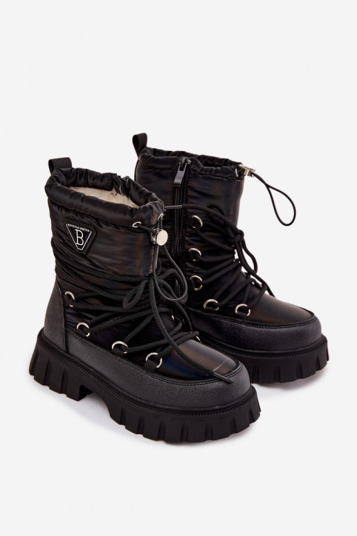 Schwarze Kinder Schneestiefel Adelisse