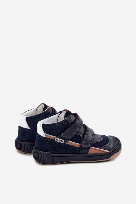 Dunkelblaue Leder-Kinderschuhe Bartek 8631676
