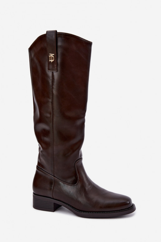 Warme kniehohe Stiefel CzekoladoĮe Ilorelia