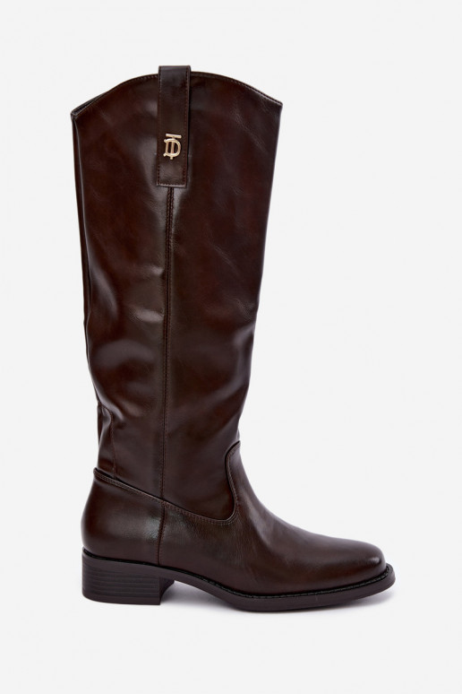Warme kniehohe Stiefel CzekoladoĮe Ilorelia