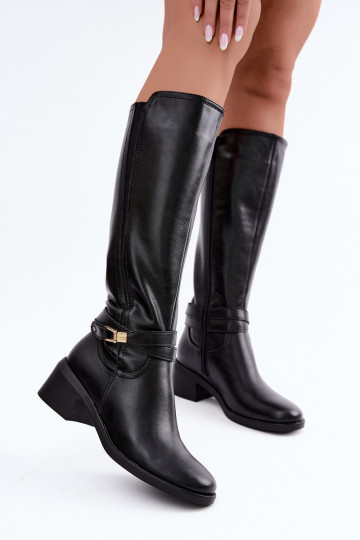 Haut sich Zuarm laufen Stiefel Klocke mit verzierten Absätzen Sergio Leone KZ-13 schZuarze Farbe 2