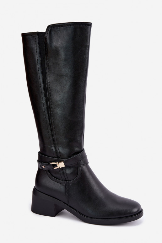 Haut sich Zuarm laufen Stiefel Klocke mit verzierten Absätzen Sergio Leone KZ-13 schZuarze Farbe