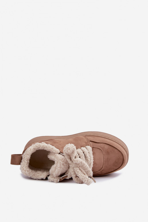 Damen Schneestiefel mit Plattform und Fell Luma sand