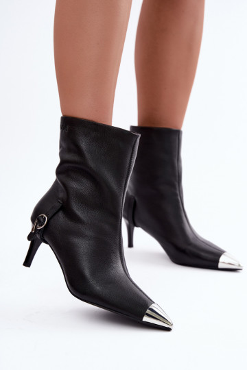 Haut sich Zuarm laufen Stiefel mit dünnen Absätzen GOE UU2N4226 schZuarze Farbe 2