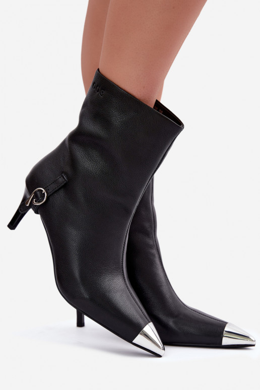 Haut sich Zuarm laufen Stiefel mit dünnen Absätzen GOE UU2N4226 schZuarze Farbe